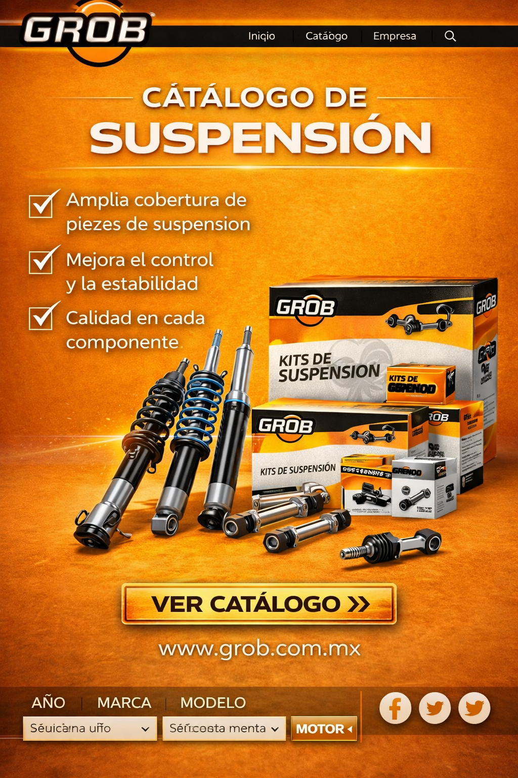 catalogo electronico de suspensiones en general para automoviles de GROB